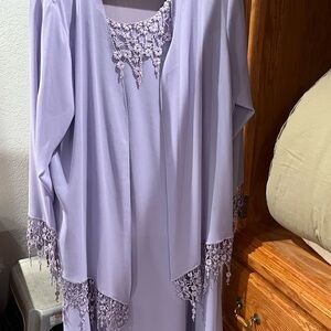 Women’s two-piece long dressy dress in purple